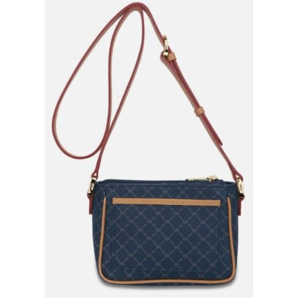 RIONI SIGNATURE Navy blue small POCKET PURSE CROSSBODY BAG - Picture 3 of 16